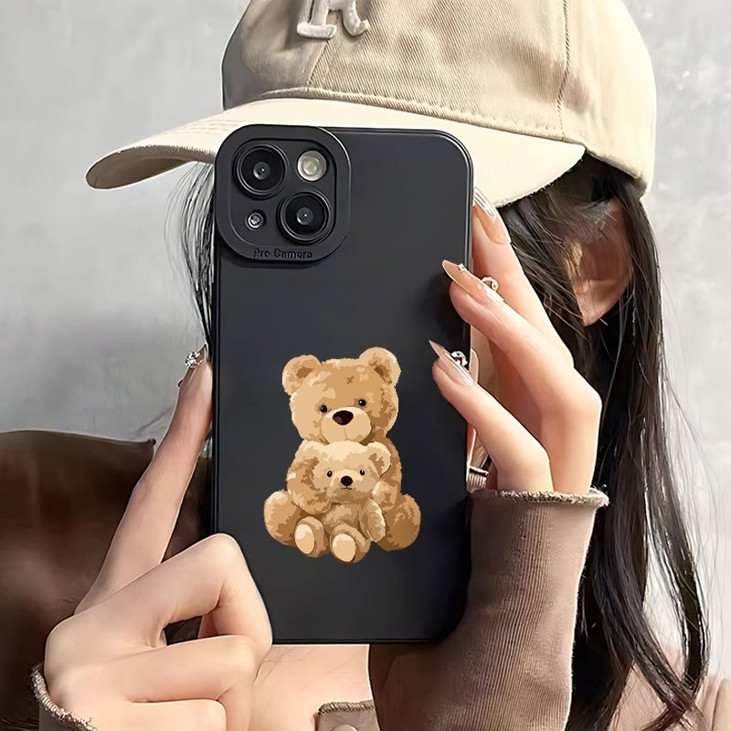 TEMU Phone Case: Bear Pattern Anti-drop Pupil Eye Phone Case, Suitable For Iphone 17 16 15 14 13 12 11 Xs Xr X 8 7 Pro Max , With Precise Cutouts,