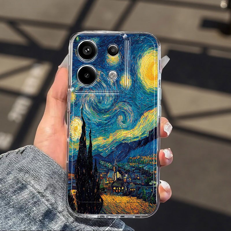 TEMU Phone Case - Starry Night Van Gogh Phone Case Suitable For Redmi 10 12c 13 14c   A3 Note 8 11s 12 13 14pro  Xiaomi 10t 11 Lite 13t 14 14t Pro