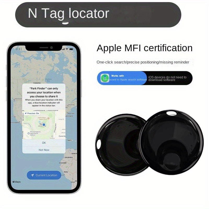 мини gps тракер за ios - безжичен (ble) локација тракер, компактен и пренослив дизајн, компатибилен со iphone, за патување, чанти, клучеви, возила -   прикачување во мали простори, gps тракер за домашни миленици, возило тракер, елегантен стил, издржлива конструкција, уред за праќење, за забавувани професионалци, наоѓач на клучеви, лек уред, цврста градба, за љубители на отворено детали 4