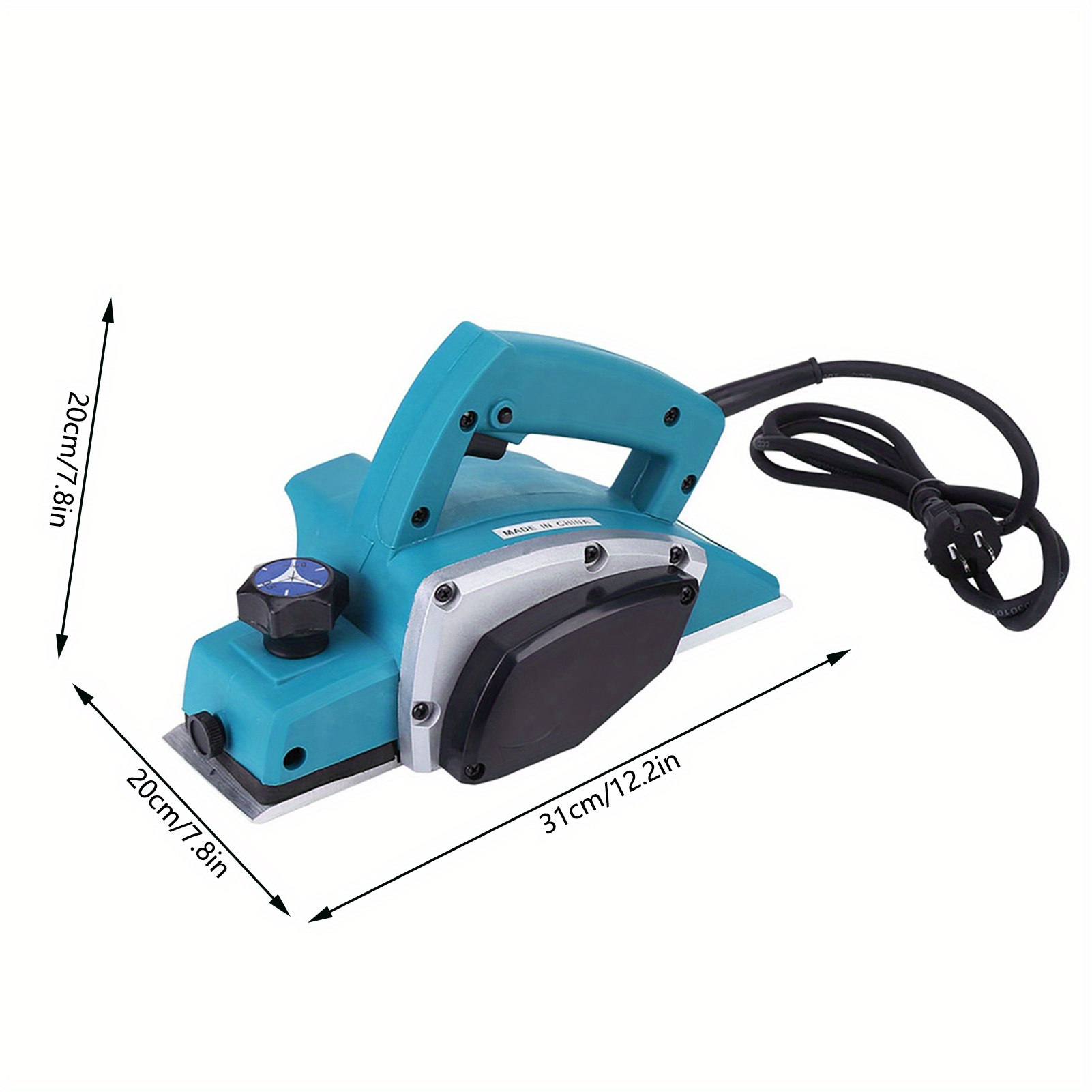 1pc electric wood planer 800w handheld power tool with 13000 16000rpm 110v us plug aluminum copper smooth flat self locking labor saving for home furniture diy and carpenters power tools woodworking details 5