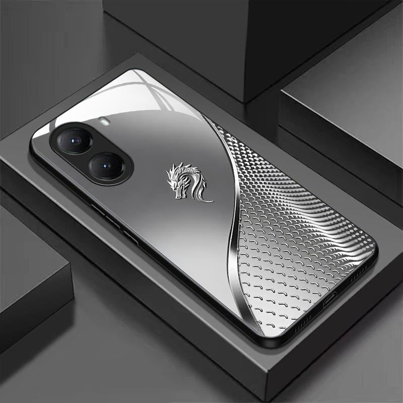 TEMU Phone Case - Tempered Glass Phone Case Suitable For Xiaomi Poco X7 Pro Ultra-thin Hard Cover With High-end Luxurious Patterns Bla092