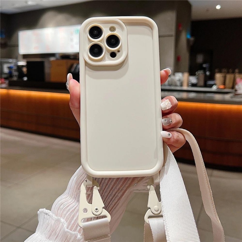 TEMU Phone Case: Summer Macaron Wide Lanyard Phone Case For Iphone 11 12 13 17 Pro E Full-coverage Drop-proof Protective Case