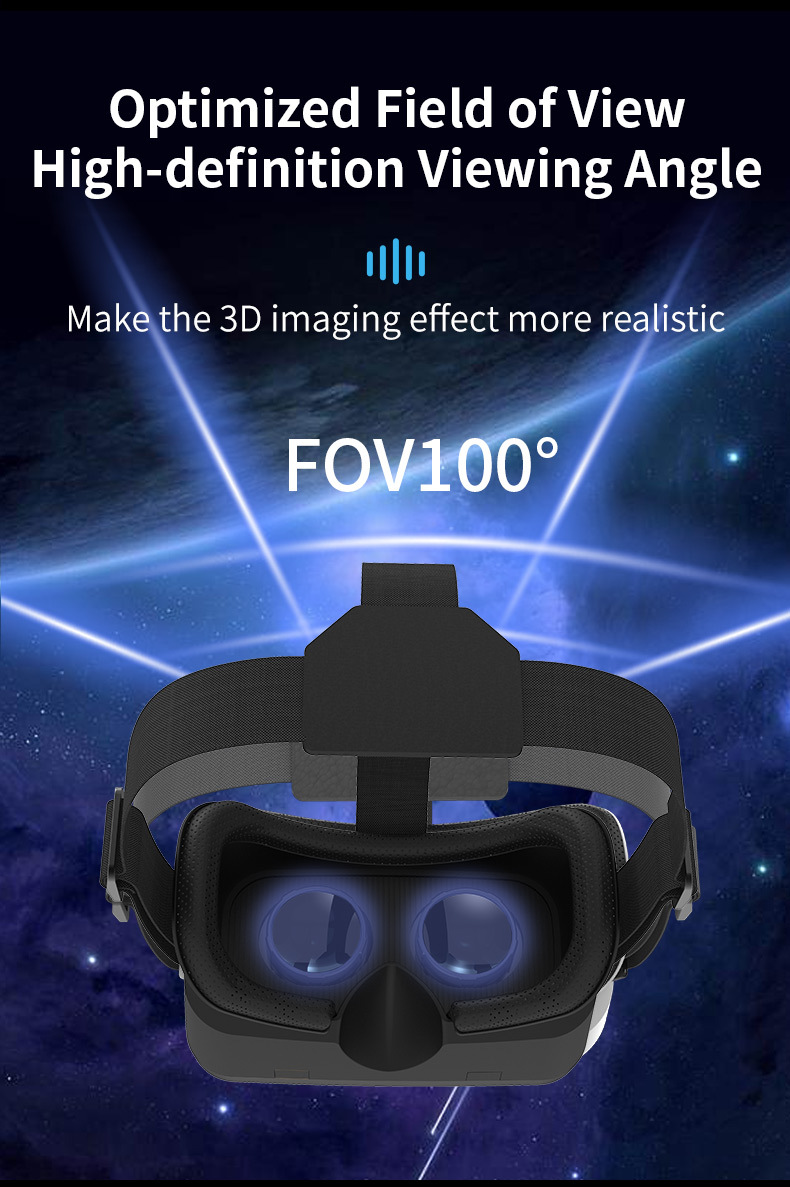 Casque VR Universel pour Smartphones - Compatible iOS et Android, avec Lunettes de Jeu HD Immersives pour Films et Jeux de Realité Virtuelle, Conçu avec des Sangles Réglables et une Construction Légère