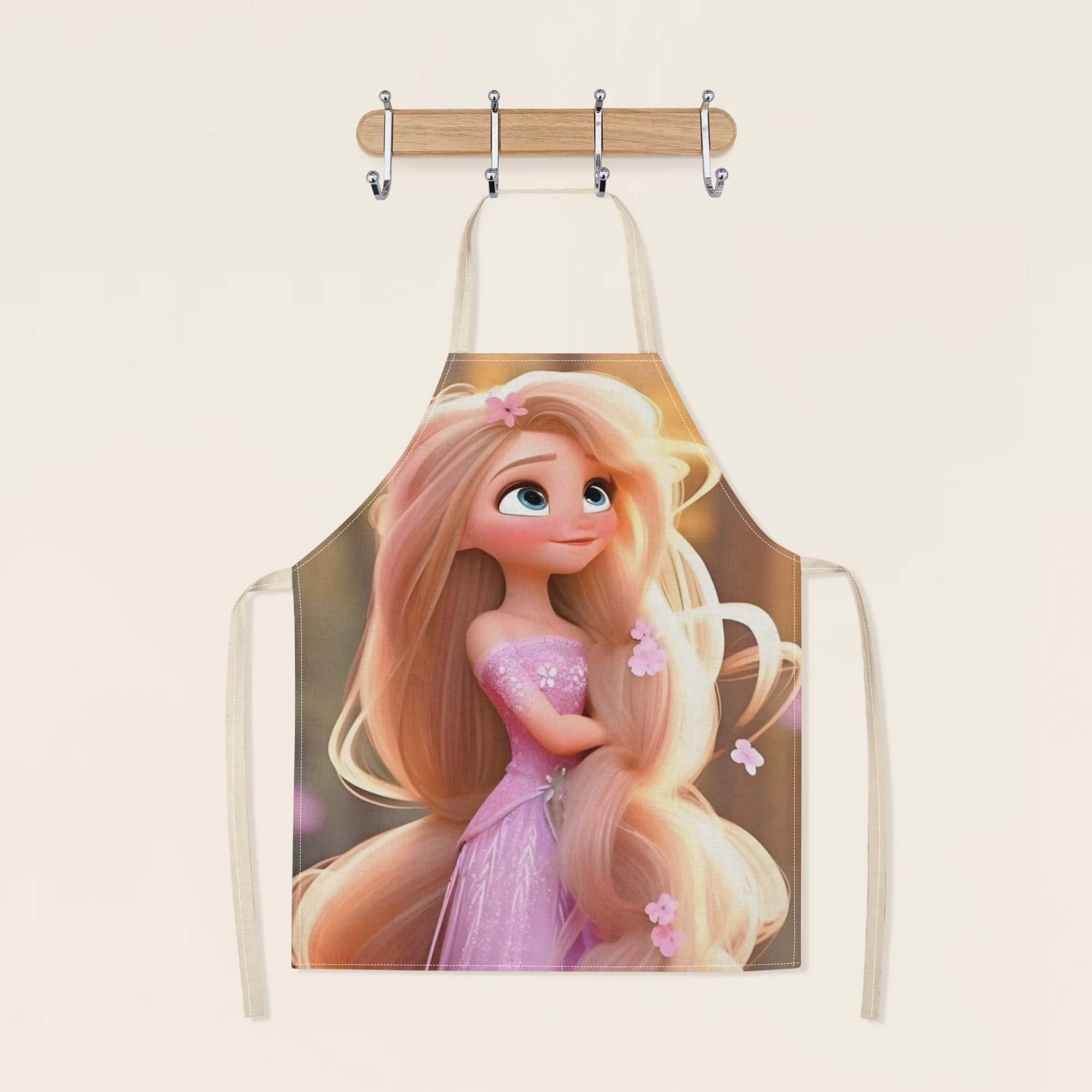 disney   a stylish waterproof apron featuring a cute cartoon design of princess  .   beautiful, fashionable, and simple, making  uitable for hotels, supermarkets, restaurants, fru hops, milk tea stalls, and   home use. details 2