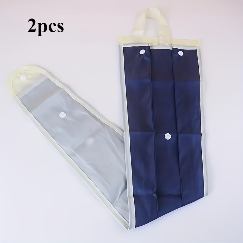 TEMU 2pcs Fit Waterproof Umbrella Holder For Car Seat Back - Organizer With Oval Storage Pouch, Vehicle & Dry, Blue And White