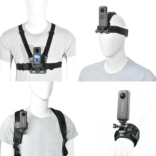 gambar barang kit aksesori kamera : pemasangan /beg /tali | sesuai untuk gopro hero/ / 360, 13- , 360, /4/3 | kompatibel dengan x5/x4/x3/pro/go3s