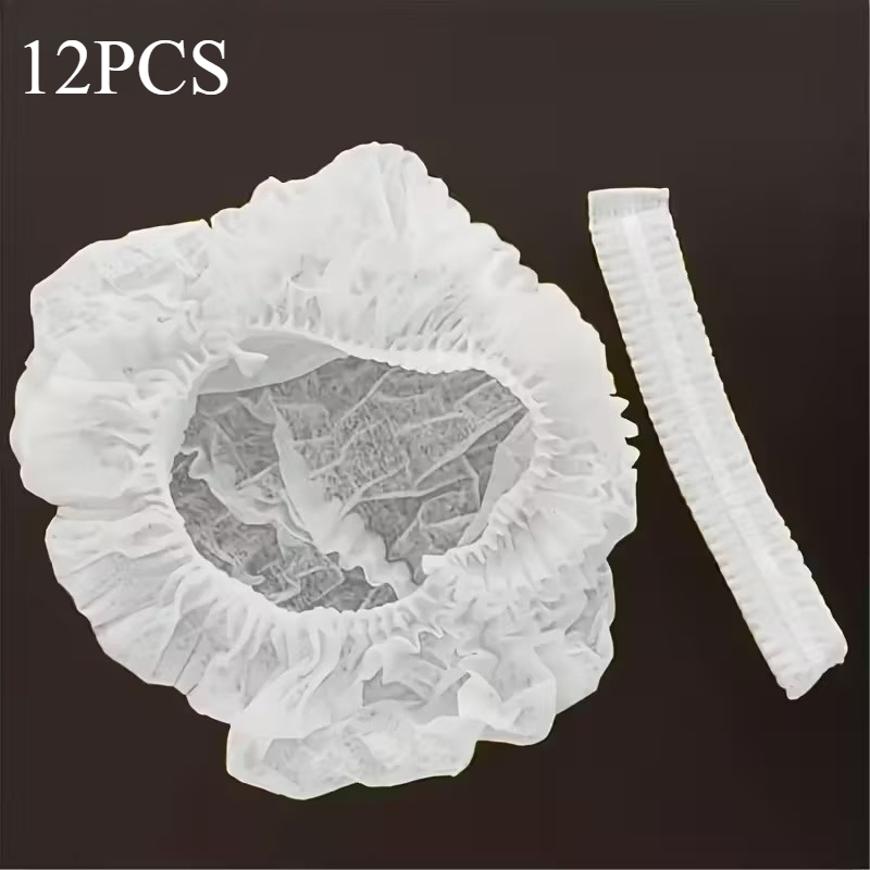 TEMU Portable Non-woven Hair Cap - Lightweight Breathable Elastic Dust Mask Suitable For Salon, Hospital, Spa, Office - Hygienic Hair Cover For &, &