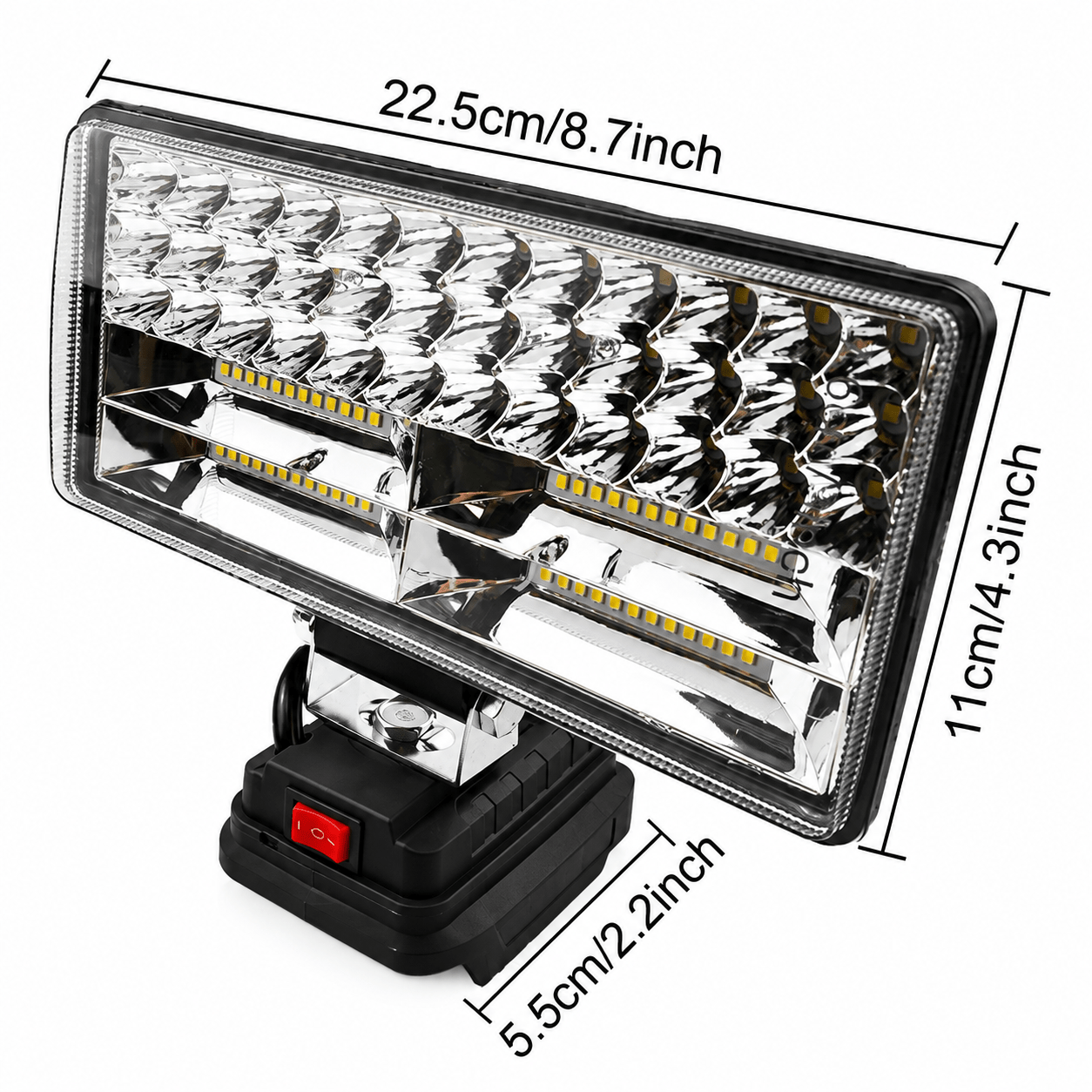 TEMU Led Work Light Compatible With Makita 18v Lithium Battery (battery Not Included) - 15-led Handheld Spotlight With Adjustable Stand, Portable
