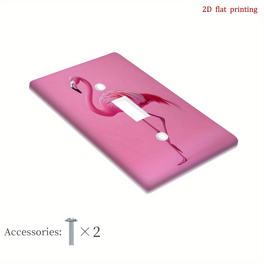 TEMU 1pc [Impression Plate 2D] Plaque de Protection Décorative pour Prise Électrique avec un Rose sur Fond Rose, Idéale pour les Bureaux à Domicile,