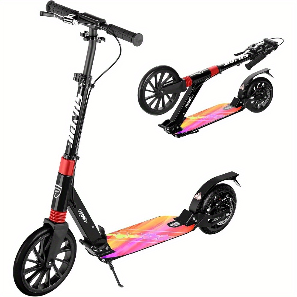 TEMU Aluminum For And Adults - Height, , 8 Inch , Rear Brake, 14+ Age , Available In , , Red, , - Included