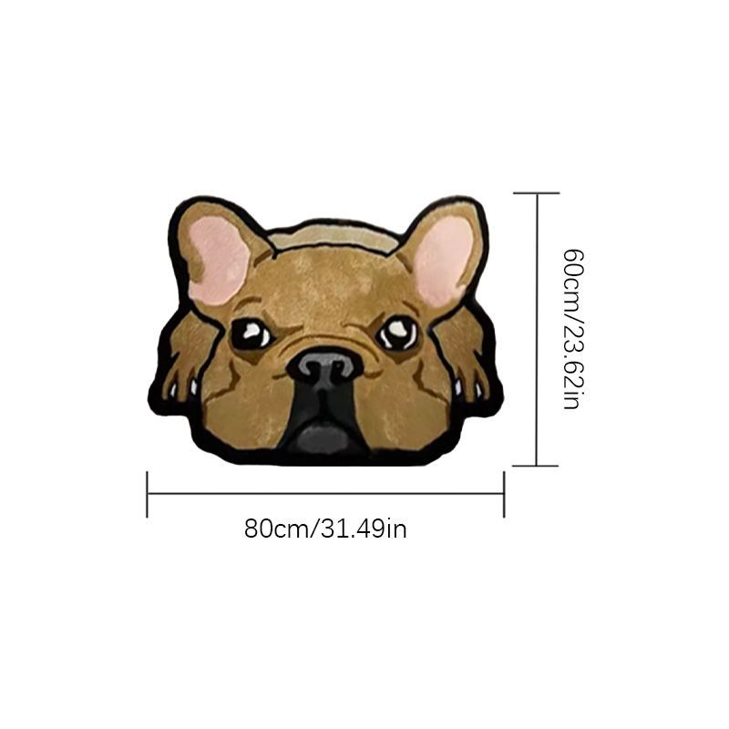 TEMU Velvet 850g/ã¡, High-density Polyester Fiber, Machine Washable, Irregular-shaped Plush Dog Mat, Suitable For Bedrooms, , Indoor And Christmas