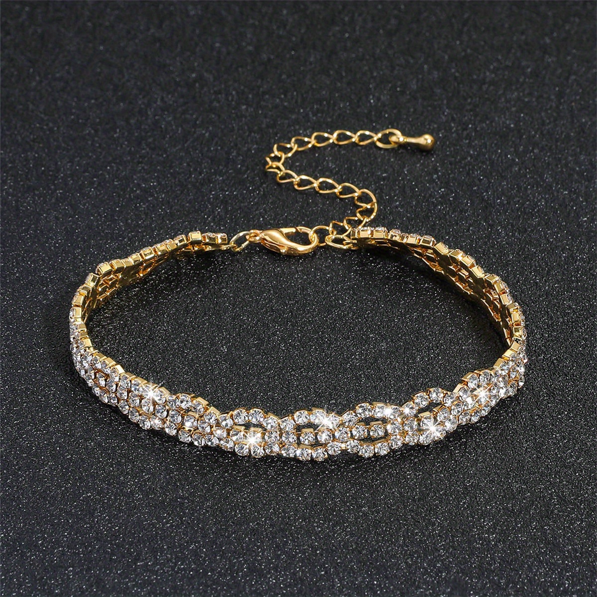 TEMU A Single Piece Of Stylish Golden Twisted Anklet | Ideal For Weddings, Formal Events, , Or Everyday Use, It Serves As The Perfect Adornment For