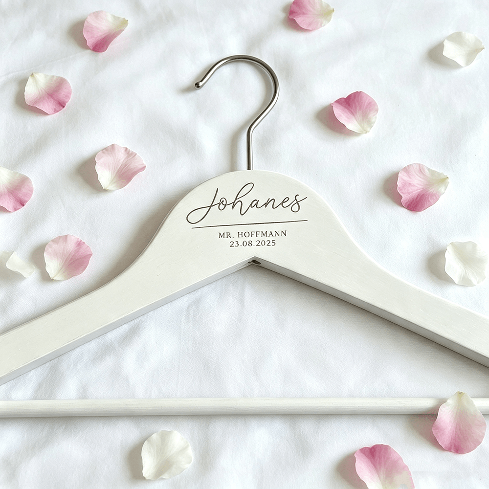 TEMU Personalized Wedding Hangers For Bride And Groom, Engraved Set, Wedding Dress & Suit Hanger, Bridal Shower Gift