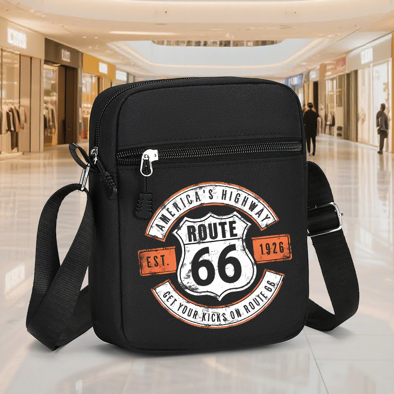 TEMU 1 sac bandoulière décontracté pour homme , multi-couches, avec bandoulière réglable, sac à main portable multifonctionnel, fermeture éclair,