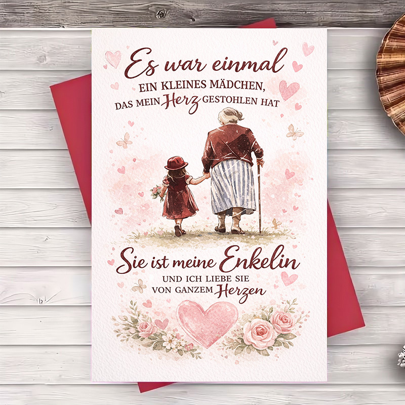 Image of 1pcheartfelt Granddaughter And Greeting Card Perfect For Moments And Special Occasions To Deep And .(envelope + Card)
