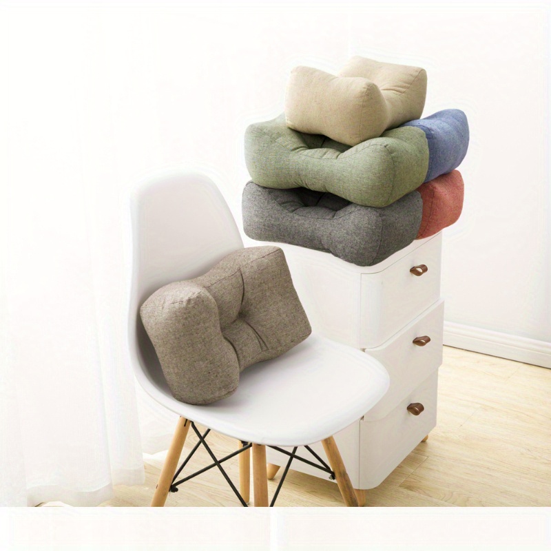 suitable for   multifunctional lumbar pillow office nap pad back support cushion durable lumbar   for study reading desk ergonomic curve design to chair back   for home and office chairs Product details 4