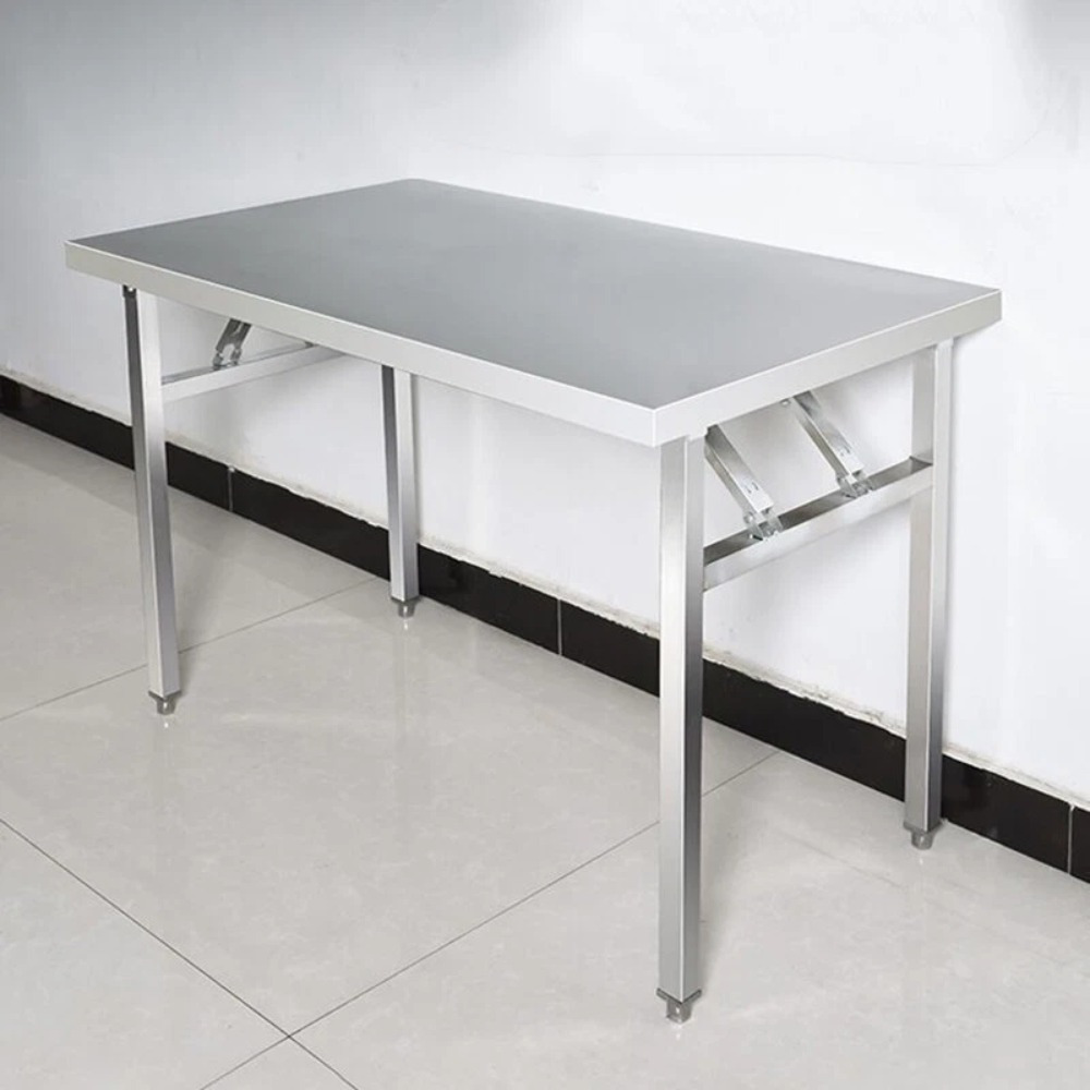 Image of Commercial Stainless Steel Folding Work Table Workstation Kitchen Catering Bench