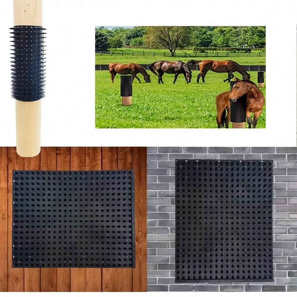4x Horse Scratching Post Pad, Dog Scratch Pad, Cow Scratching Post, Relief Pad Scratcher For Horses, Cows, Goats, Dogs And Livestock