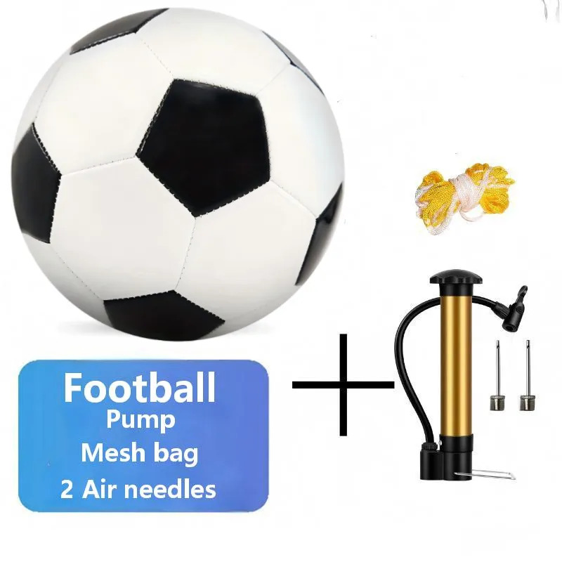 TEMU 2pcs = 1 Size 5 Soccer Ball + 1 Air Pump, Durable Official Size 5 Soccer Ball For Adults - Anti-burst, Training And Outdoor Games, Diameter