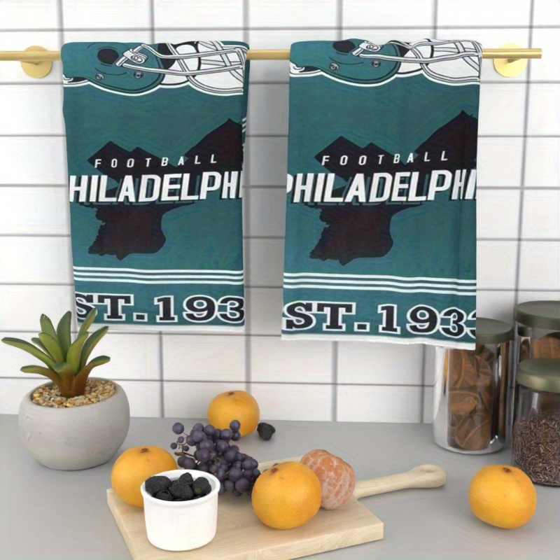 

2pcs Philadelphia Birds Soft Towels - 18x26" | , Polyester | Kitchen, Bathroom & Gym | Ideal Gift For Sports Fans