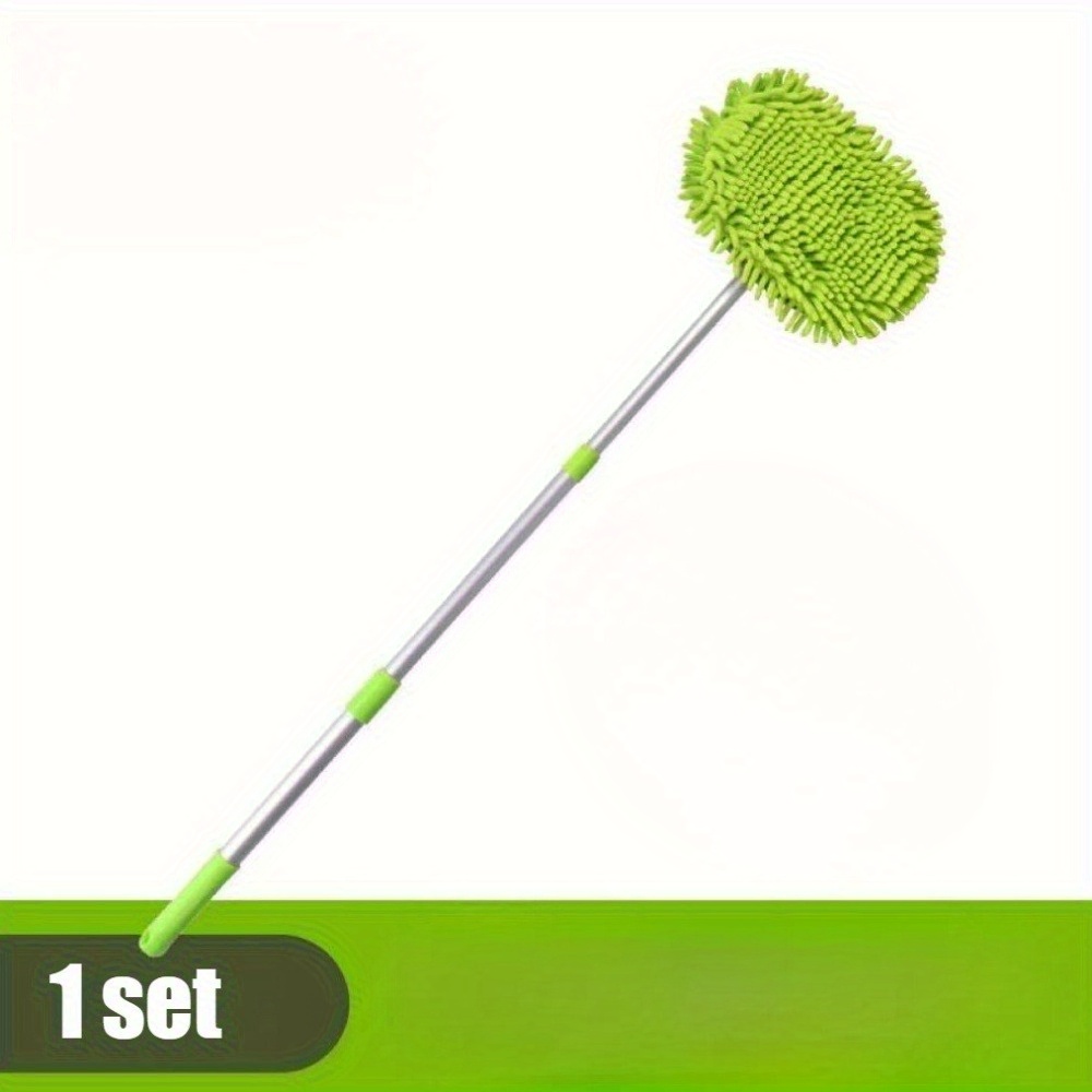 Image of Ultra 44.8-inch Cleaning Mop With Long Handle - Scratch-free Detailing For Cars, Trucks, Suvs & Rvs, Boats - Includes Chenille Sponge Dust Collector