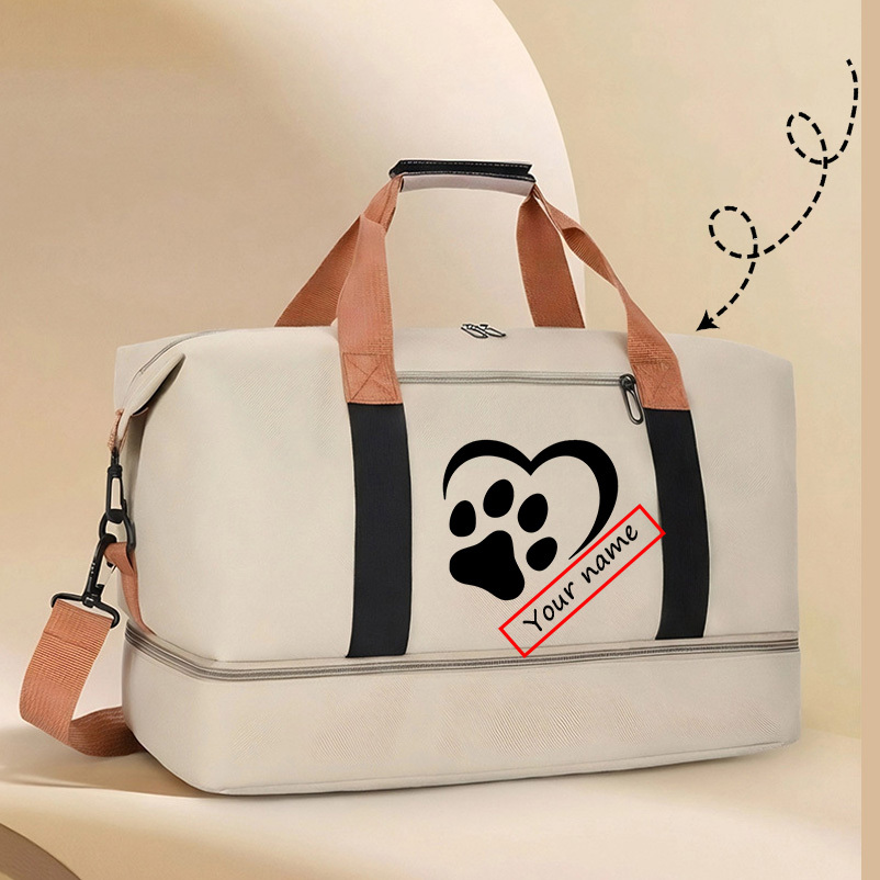 TEMU Customizable Patterned Travel Tote Bag, Multifunctional And Spacious, The Gift For Gifting, Gym Tote Bag, Versatile For Dance Practice,