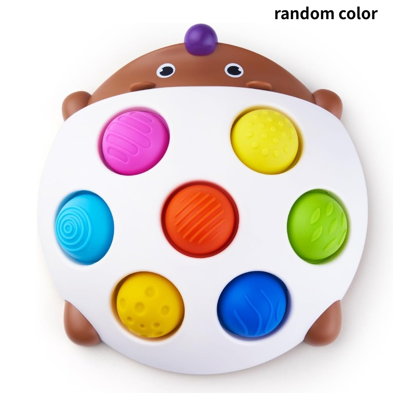 Image of 1-pack Sensory Baby Toy For Infants And Young Children To Press Hedgehogs, Suitable For Infants Months Old, Press Recognition And Identification Toy, Airplane Travel Toy, Random Color