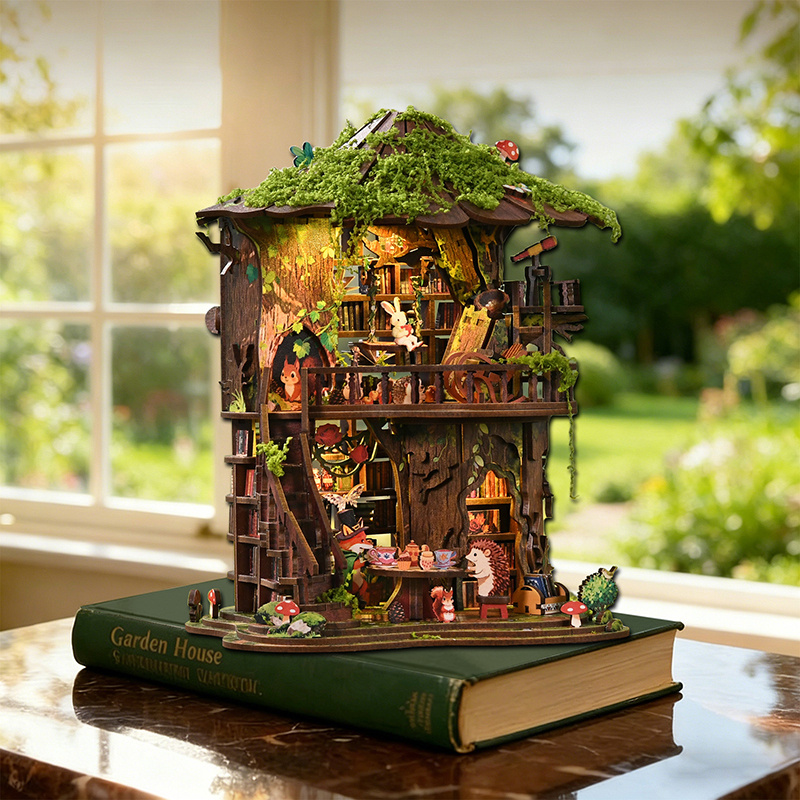 Relax Miniature House Kit, 3D Wooden Puzzle Building Model