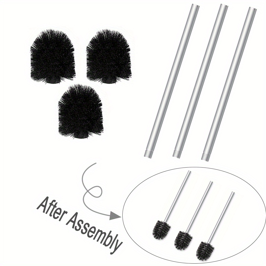 Image of Toilet Brush Set, Reusable, Flexible, Freestanding, Easy Assembly, No Electricity Needed,suitable As A Gift For 20 Festivals,home & Commercial Use, Cleaning Supplies, Bathroom Cleaning Tools