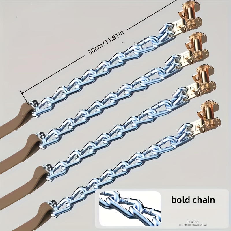 10pcs winter and off road vehicle anti slip chains   applicable steel material reusable     traction for snowy and   terrains essential for emergency rescue and multi terrain driving Product details 6