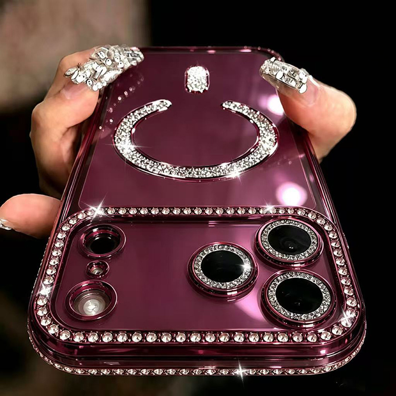 TEMU Coque de téléphone : Nouvelle coque transparente à paillettes tendance pour iPhone 18 Pro Max, 18 Pro, 17 Pro Max, 17 Pro avec housse de pour