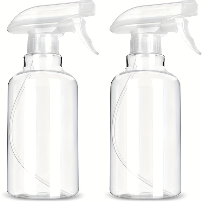 

2-pack Fine Bottles, 200ml Refillable Plastic Trigger Sprayers With Scale, Round Shape, Refrigerator Safe, For Hair Styling, Gardening, Cleaning - Empty, Reusable (white)