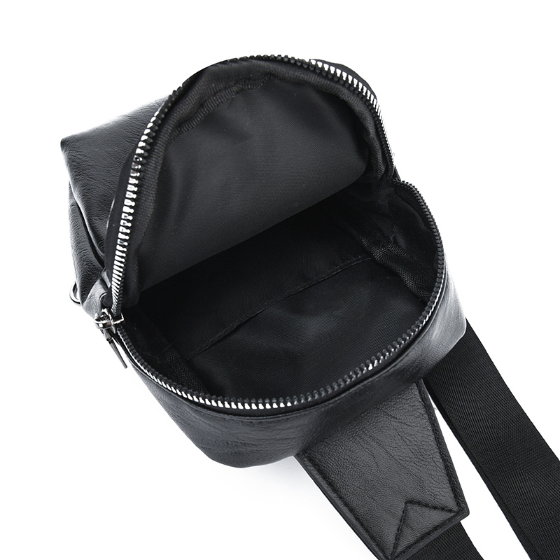 Sac Bandoulière Homme Style Cuir Sac Bandoulière Poitrine Homme PU Sac à Épaule Unique