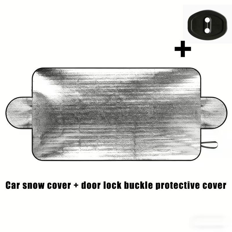 TEMU Car Windshield Snow And Frost Cover | Heat-resistant And Anti-aging Material | Universal For And Ride- Vehicles | Dual Use As Sun Visor And