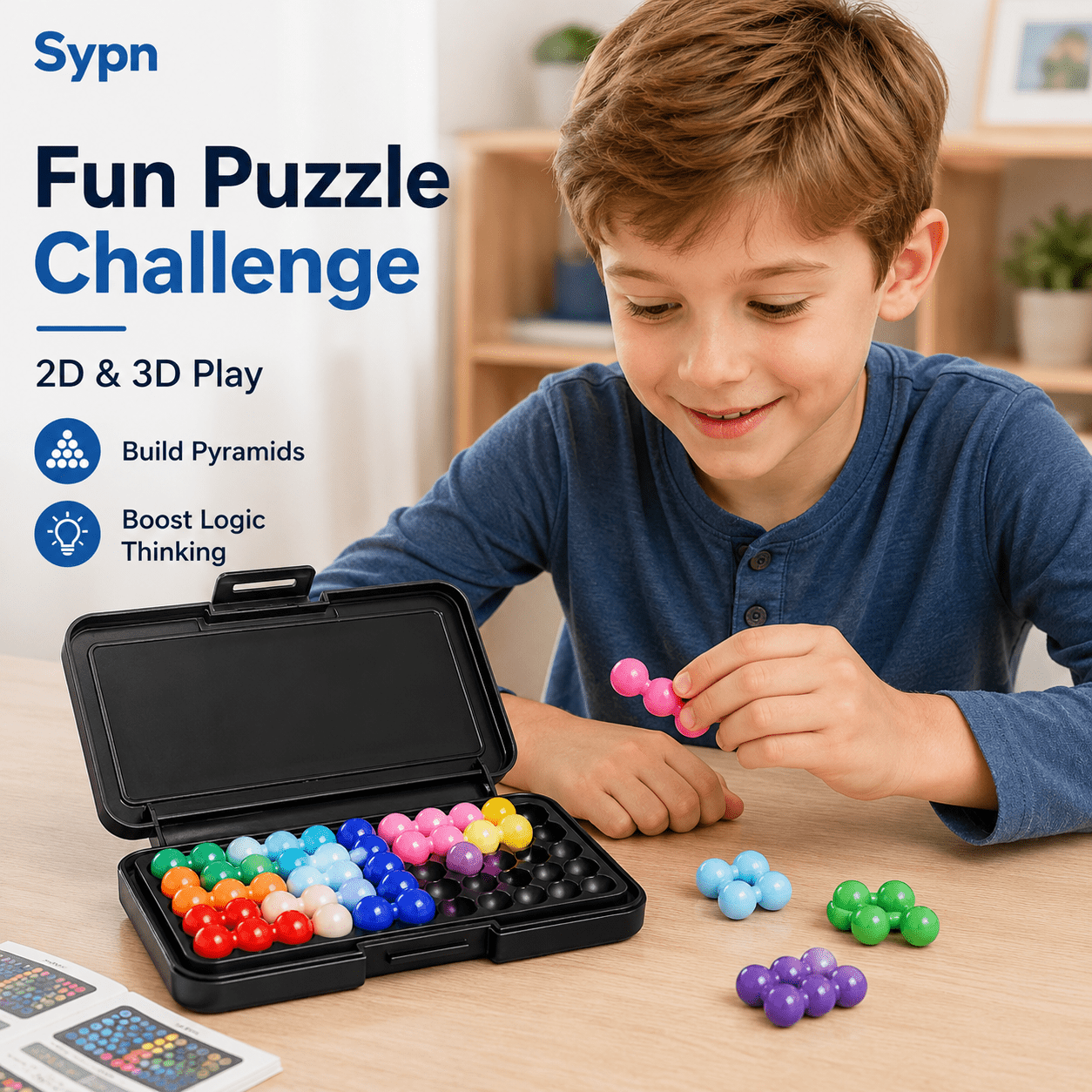200 Levels 3D Puzzle Pyramid, Logic Brain Teaser