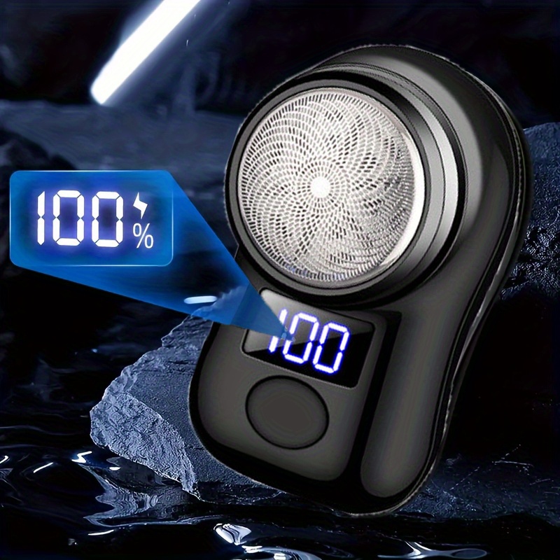 USB Rechargeable Men's Shaver with LED Display - Fast Charging, 100% High Quality, 30-Min Runtime, Compact Travel Design for Home & Office - Ideal Gift for Dad, Boyfriend, Brother