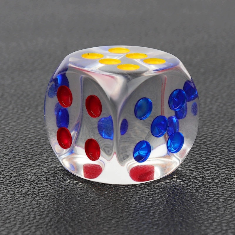 Crystal Clear Dice Points for Game Props