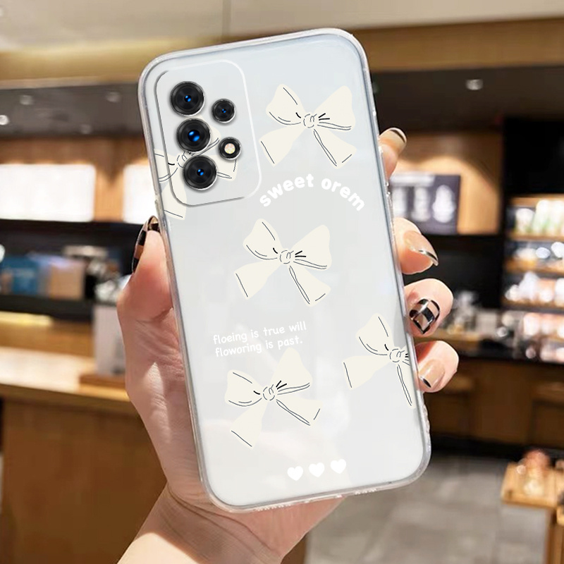 modisches weies schleifen klar handyhlle for samsung - Temu Germany