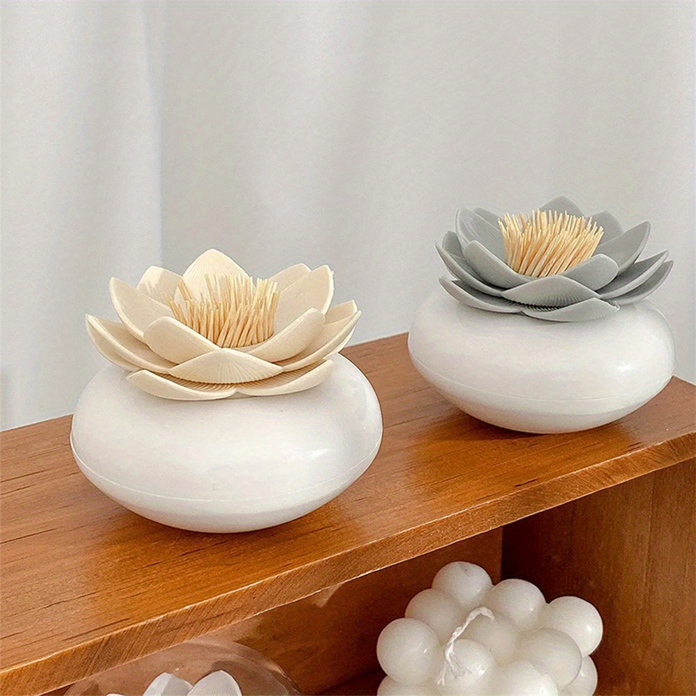 

Lotus-inspired Dispenser - Cute Plastic Storage Box For Kitchen, Restaurant, Home, And Office Use, Creative, Container