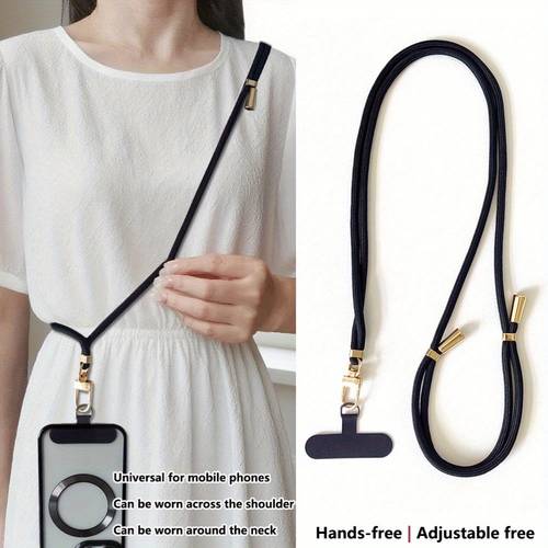 adjustable mountaineering phone lanyard long neck strap crossbody durable polyester fiber unisex
