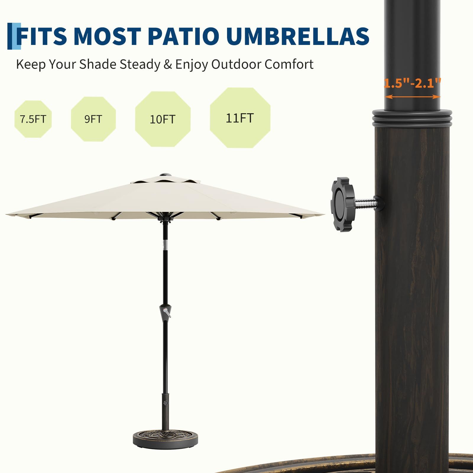 11 ft patio umbrella base GRAND Patio 11FT Cantilever Patio Umbrella with Base