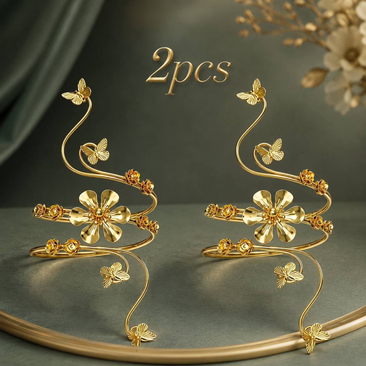 TEMU 1/2 pezzi Fermacortina Dorati a e Motivo , Fermacortina Vintage in Metallo, Eleganti Ganci Decorativi per Tende per Camera da Letto, Soggiorno,