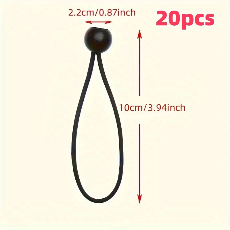 TEMU Набір міцних еластичних мотузок 10/ шт. - розміри 10 см, 15 см, 20 см, підходять для кемпінгу, наметів, вантажів, екранів для проєкторів тощо. -