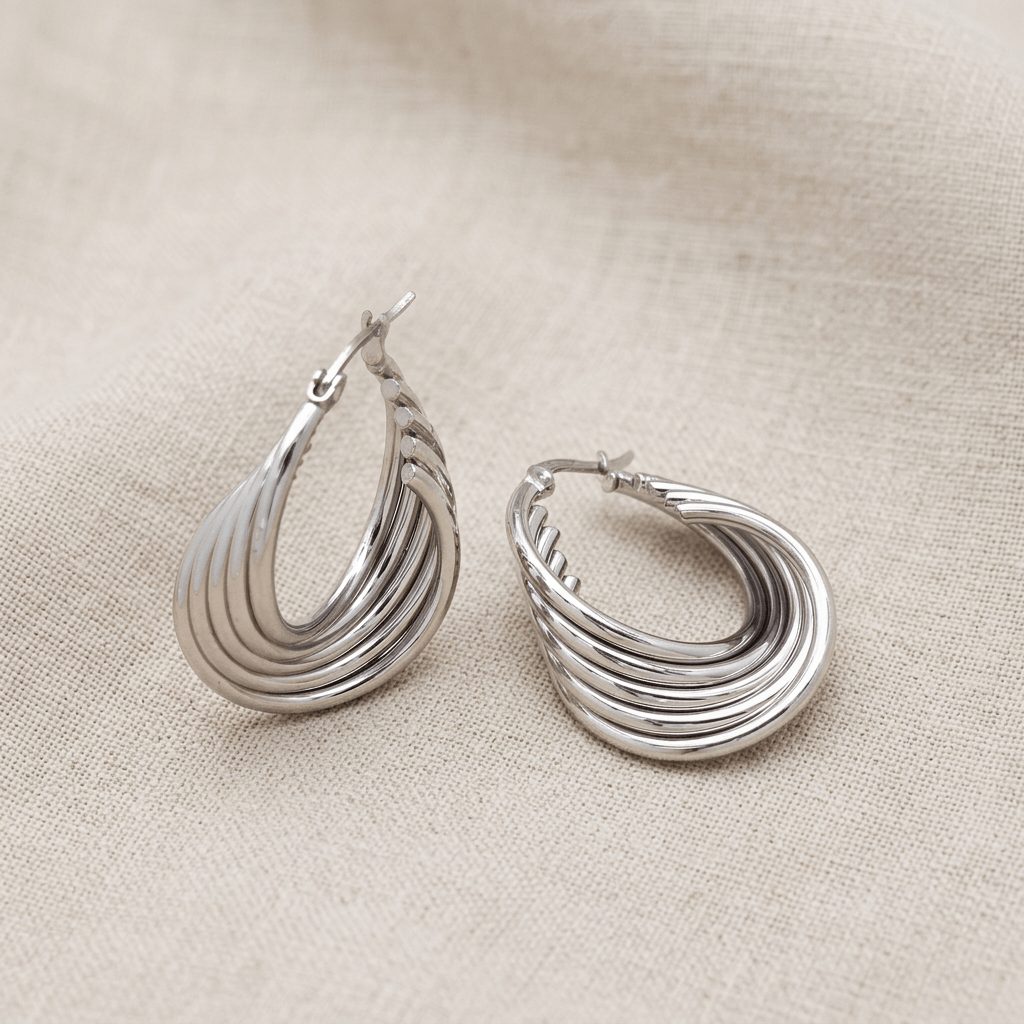 Women's Multi-Layer Twisted Hoop Earrings, Gift