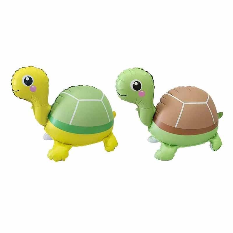 1/2pcs 3d Standing Cartoon Turtle Balloon, Birthday Party Atmosphere Decoration, Gift Props, Room Indoor And Outdoor Decoration, For Halloween, Christmas