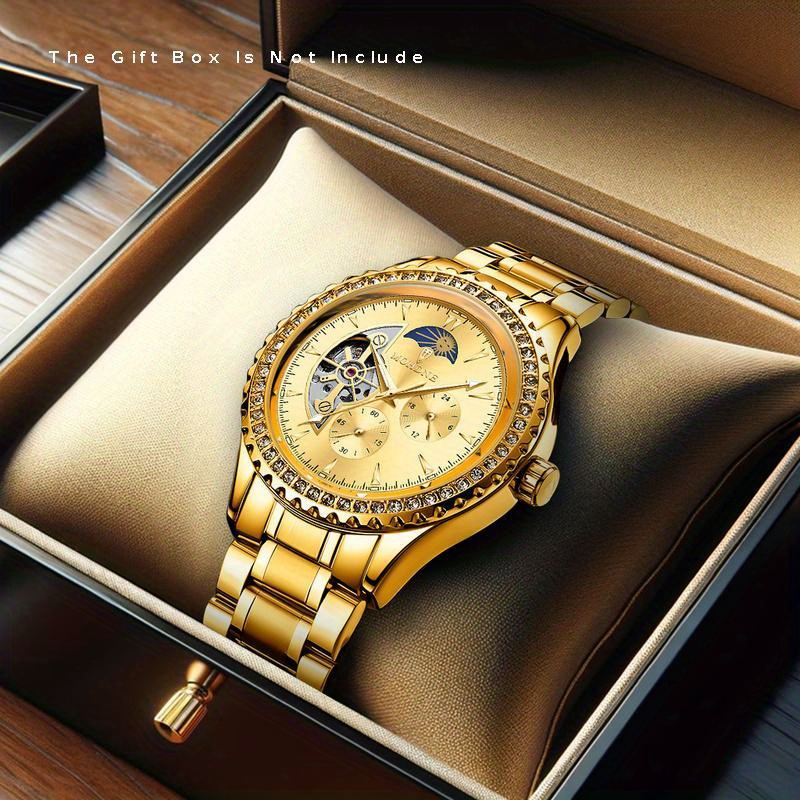 reloj moda hombre esfera redonda punteros Temu