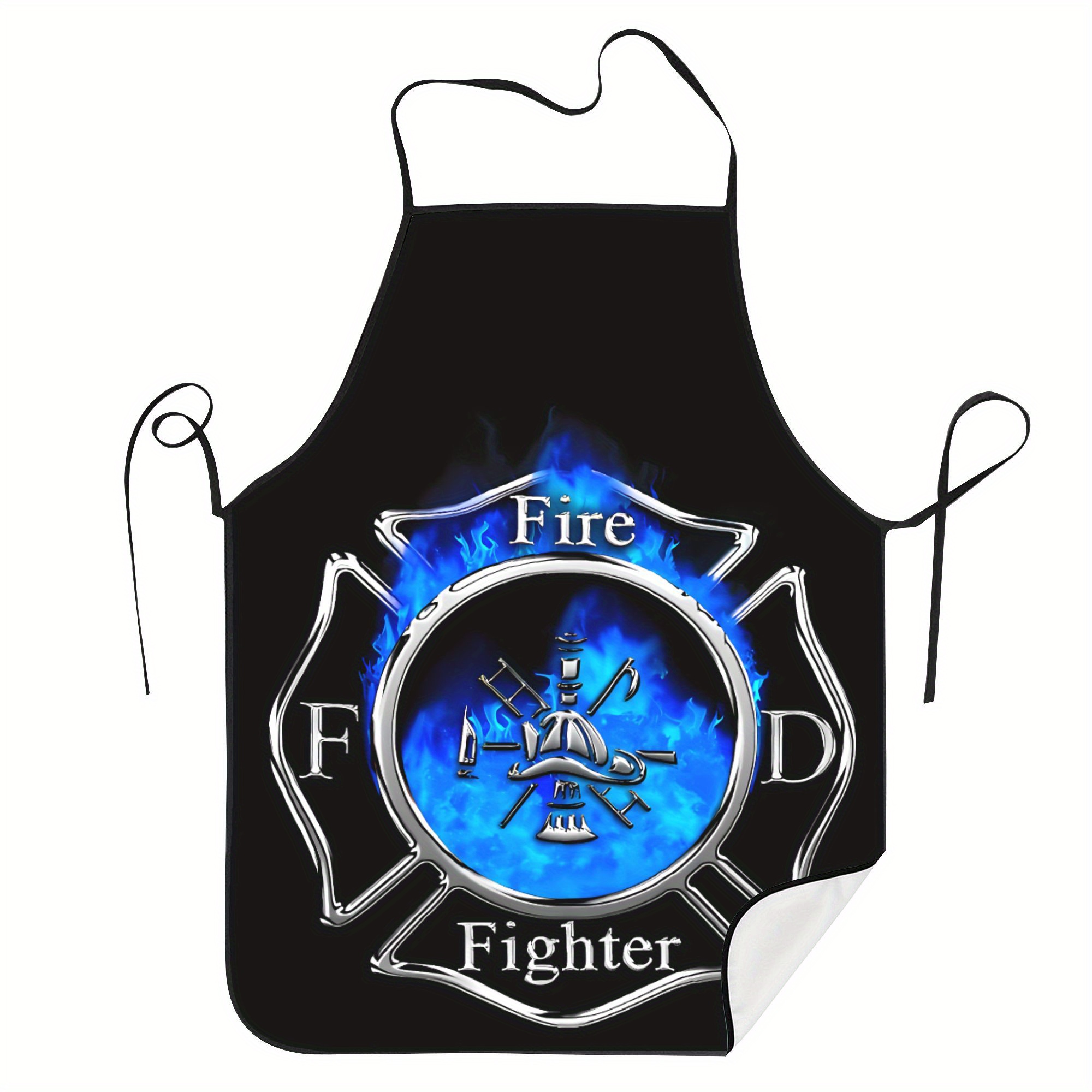 

Design| Polyester Firefighter Apron - Vintage Style, Non-transparent With Stylish Print, Hand Or Only, Ideal For In Fire , Firefighter Decor