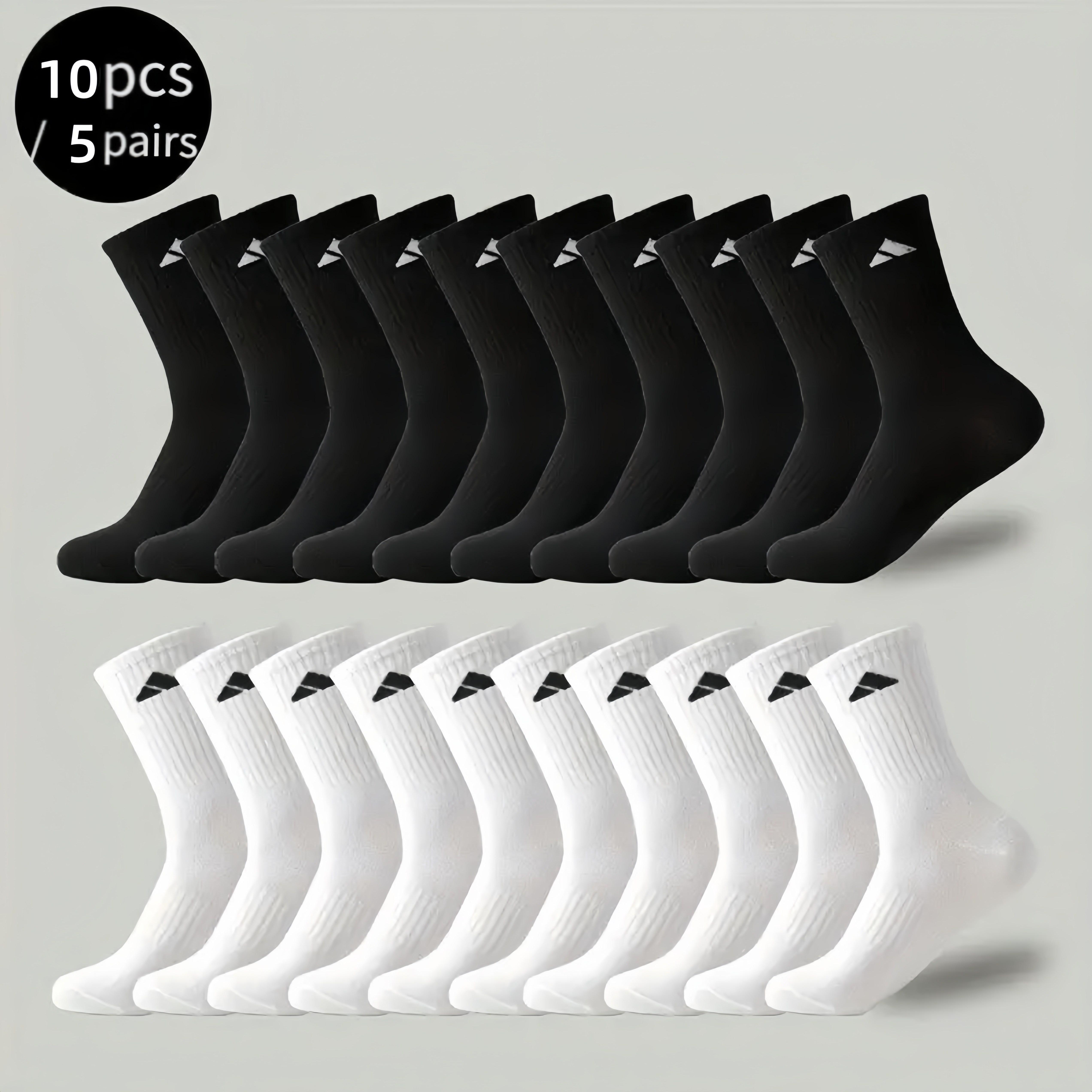 TEMU 10 Stück/5 Stück Damen Sportsocken, Zufällige Farben - Dicke, bequeme Fitness Laufsocken - Feuchtigkeitstransportierendes, atmungsaktives Gewebe