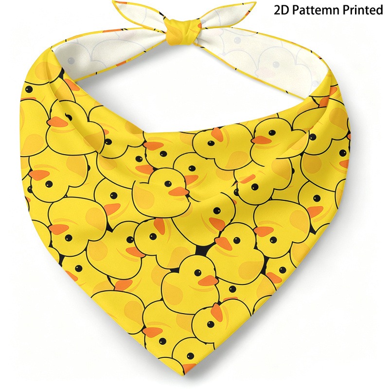 TEMU 1pc Large Duck-themed Dog Scarf & Costume Accessory - Duck-shaped Collar Suitable For Medium/large Dogs, Adjustable Strap, Machine Washable