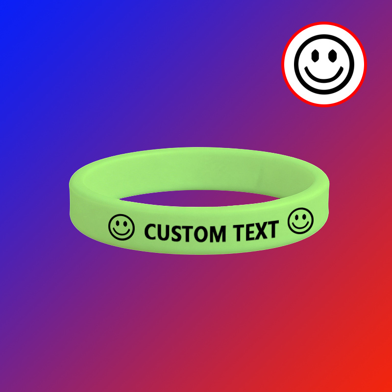 TEMU Gift For Her/him 200pcs Custom Luminous Wristband Set, Customizable With Your Text, Features Dual Patterns/luminous Effects, In Colors: